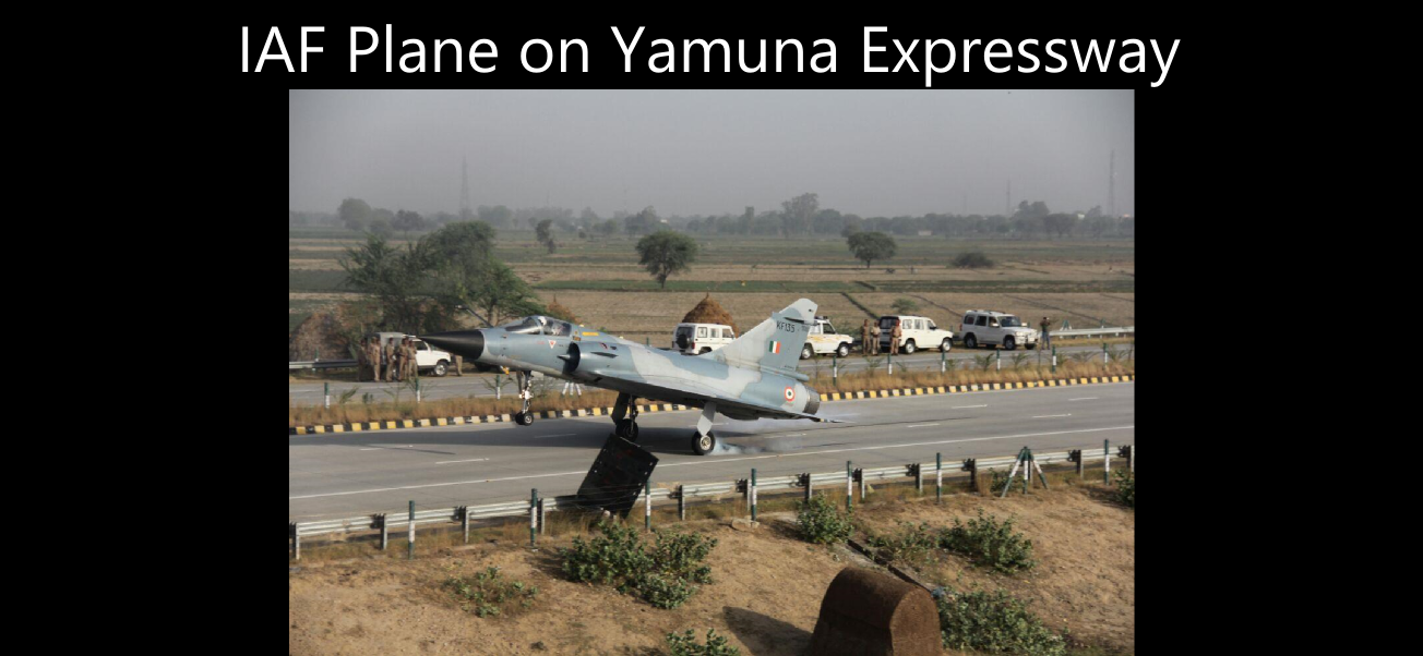 Mirage 2000 lands on Yamuna Expressway